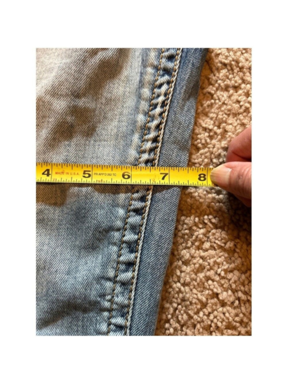 True Indigo Mens Slim Fit Light Acid Wash Embroidered Jeans 30x32 F-119 - Picture 11 of 14